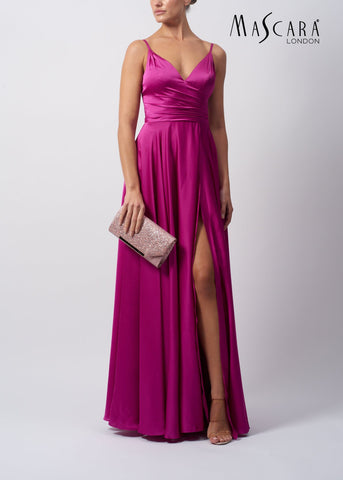 Resort pleat kjóll - Magenta