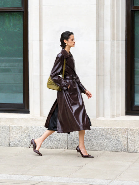 Athene Trench kápa - Dark Cherry