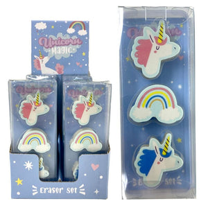 Unicorn strokleður - 3 lítil í pakka