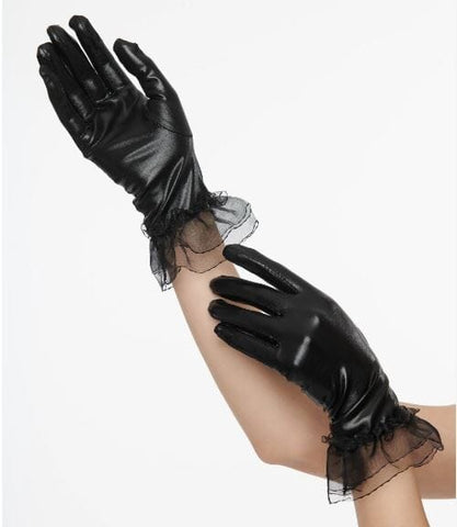 Leatherette hanskar