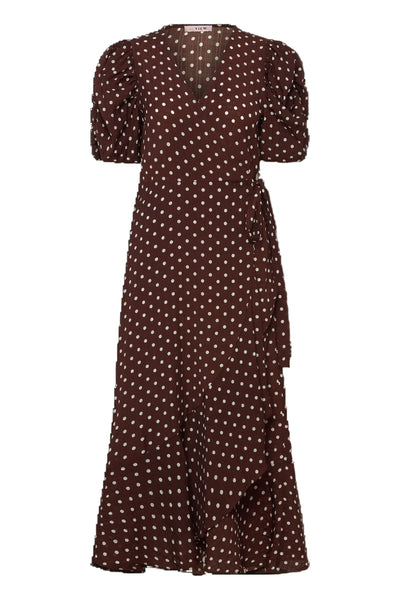 Sinda kjóll - Brown dots
