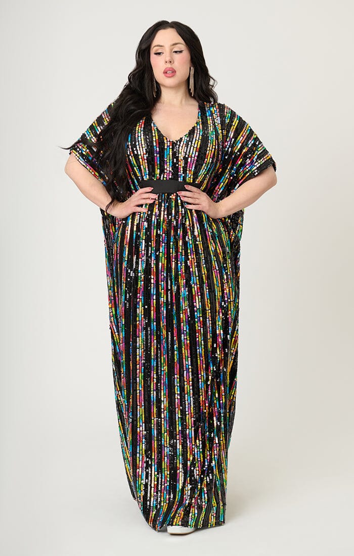 Rainbow Caftan kjóll