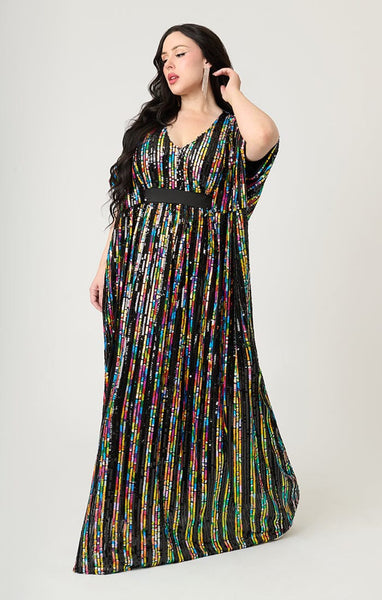 Rainbow Caftan kjóll