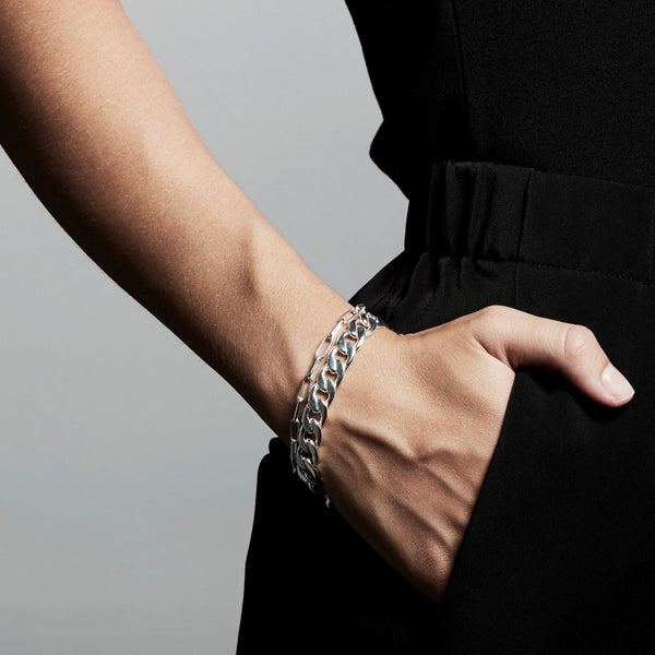 Compass Armband Silver