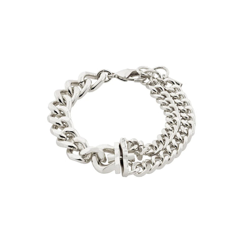 FRIENDS chunky chain Armband Silfrað