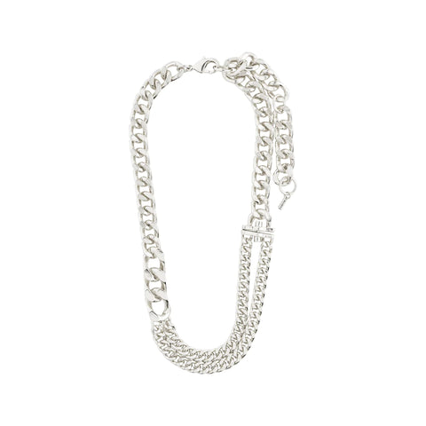 FRIENDS chunky curb chain Hálsmen Silfrað