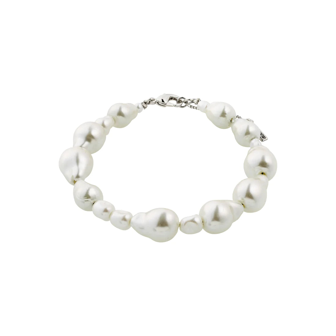 WILLPOWER Pearl armband-Silfrað
