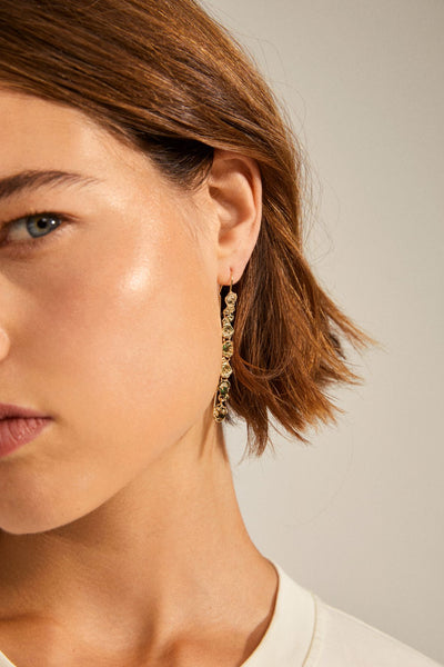 Thankful Long Chain Earrings Gold