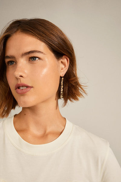 Thankful Long Chain Earrings Gold