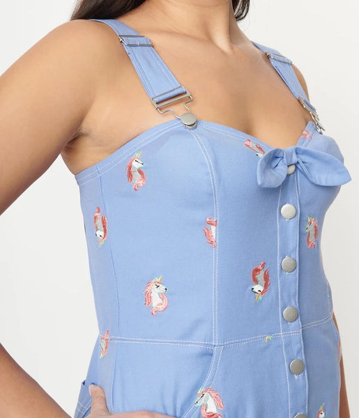 Unicorn Pinafore Denim kjóll