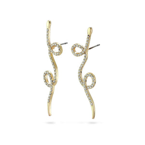 Ebba Crystal gold earrings