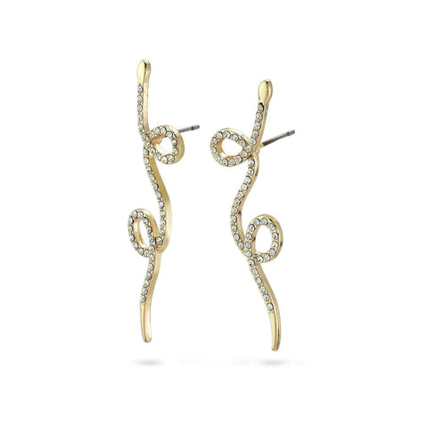 Ebba Crystal gold earrings