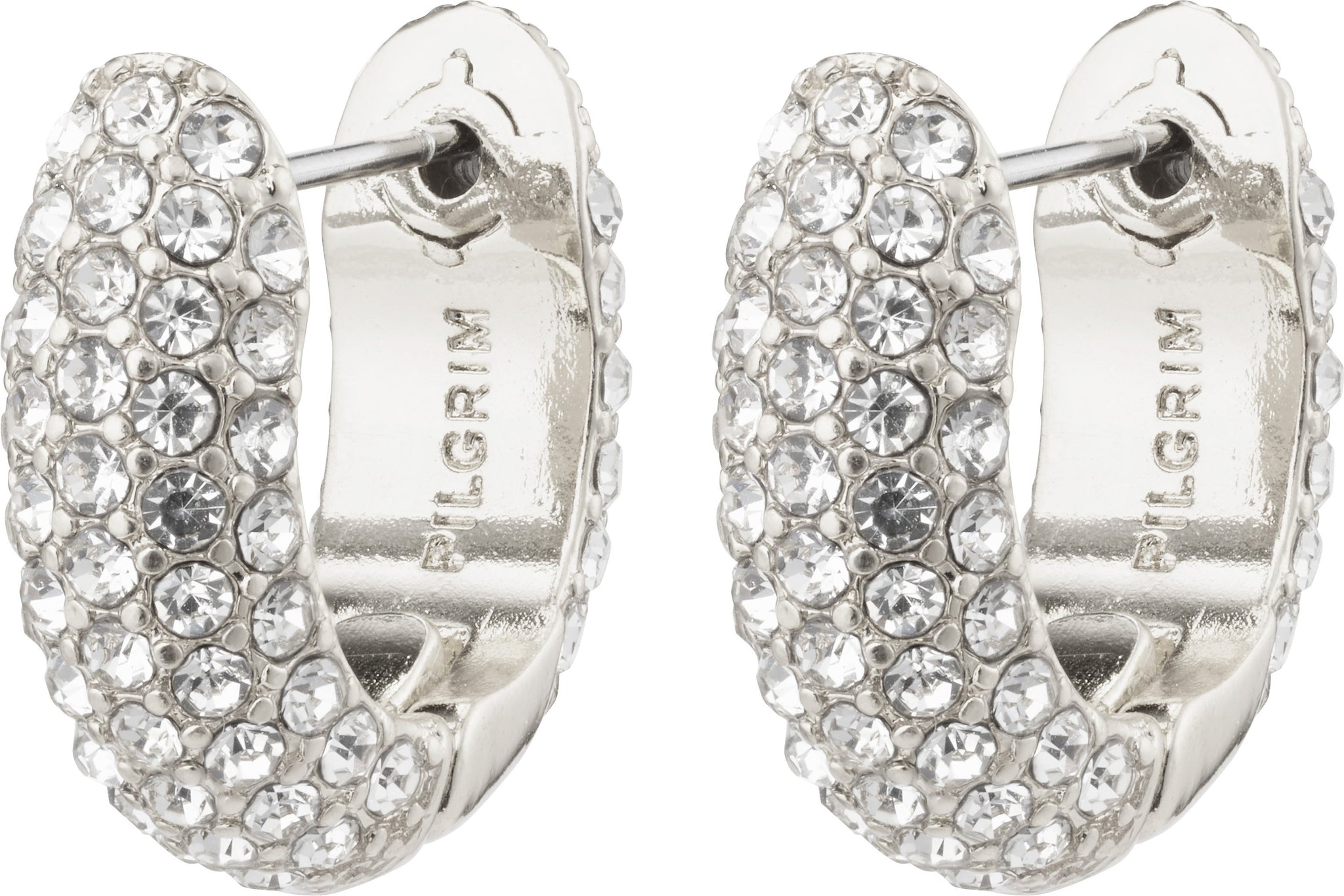 Emmy Chunky Crystal Hoops Silfur eyrnalokkar