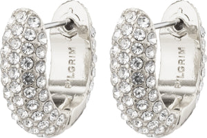 Emmy Chunky Crystal Hoops Silfur eyrnalokkar