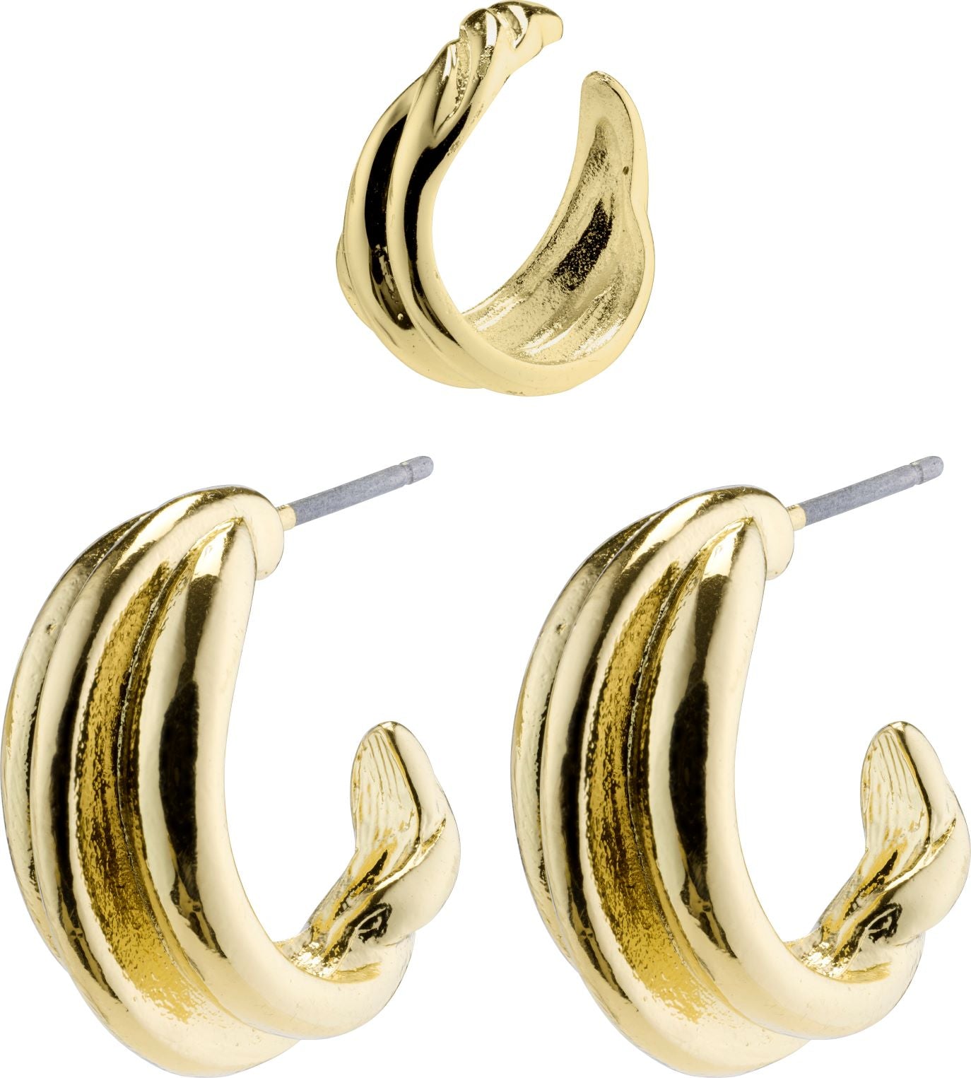 Amanda Hoop & Cuff Set earrings Gold