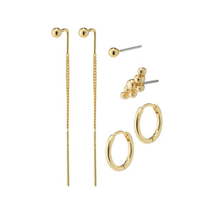 SIV Eyrnalokkar 4-in-1 set gylltir