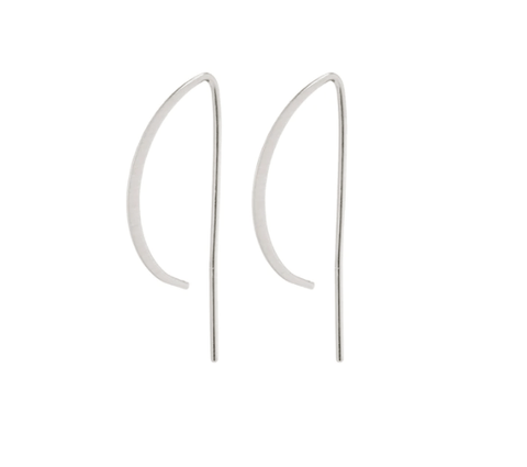 Peony earrings Silver