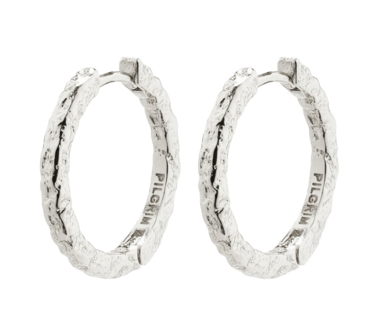 Elanor Rustic Hoop Silver
