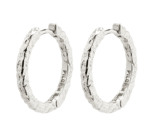 Elanor Rustic Hoop Silver