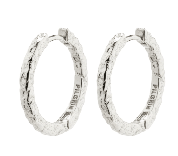 Elanor Rustic Hoop Silver