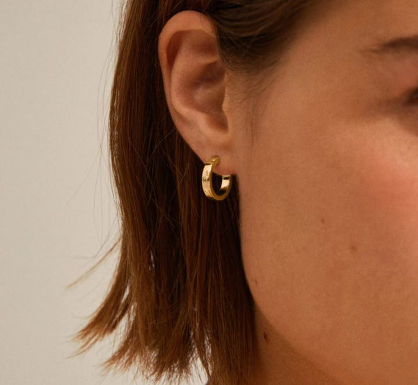 Efia Huggie Hoops Gold