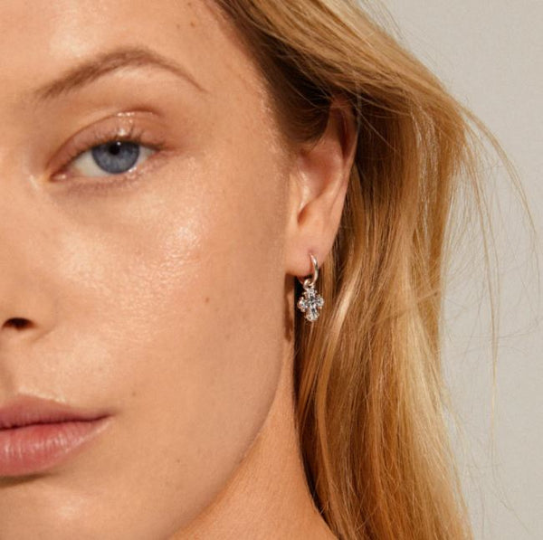 Dagmar Silver hoop Errings