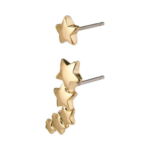 Eyrnalokkar, gold stjörnur