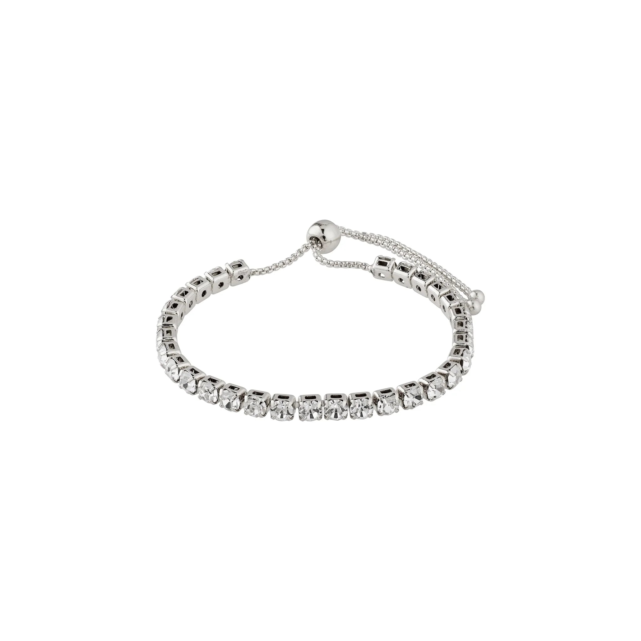 Lucia Crystal armband -silfrað