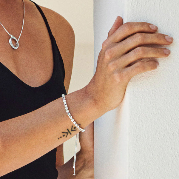 Lucia Crystal armband -silfrað