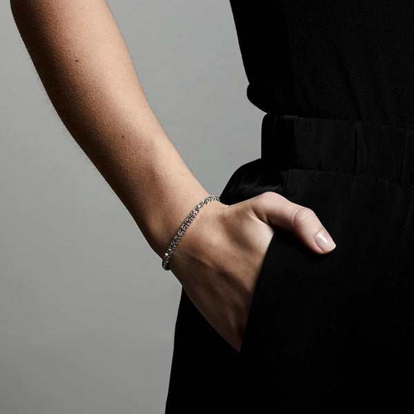 Lucia Crystal armband -silfrað