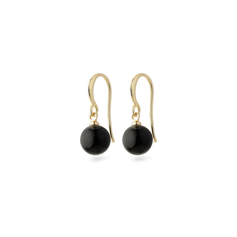 GOLDIE black eyrnalokkar gylltir