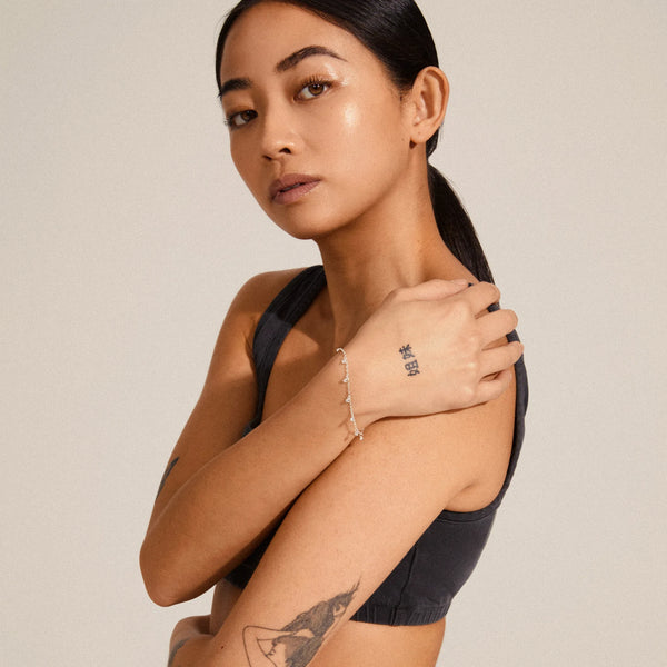 MAJA crystal Armband silfrað