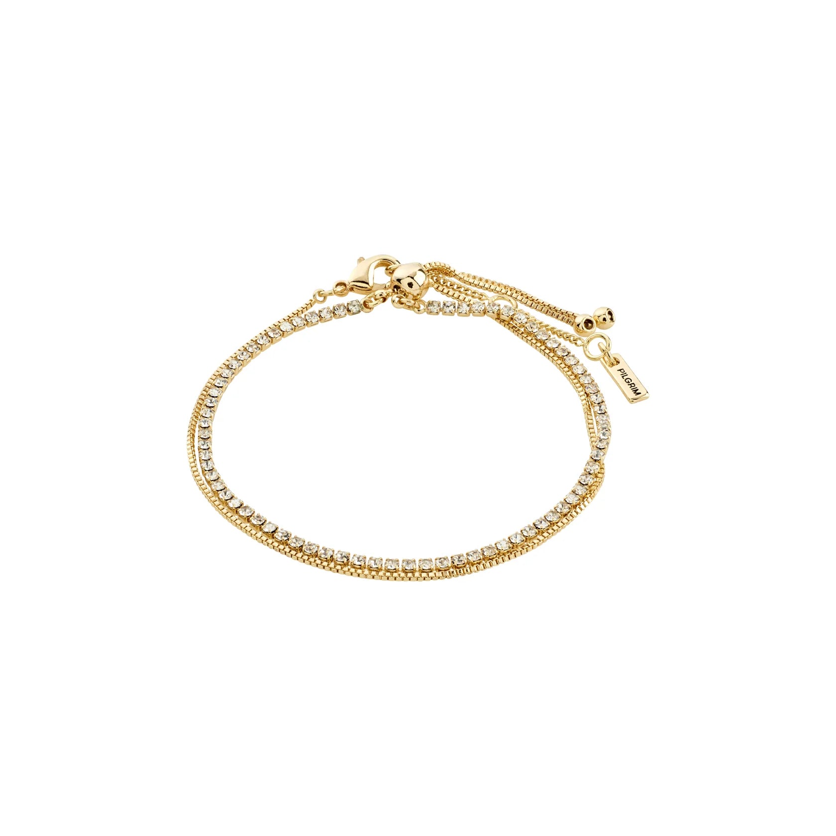 MILLE crystal Armband 2-in-1 set gyllt