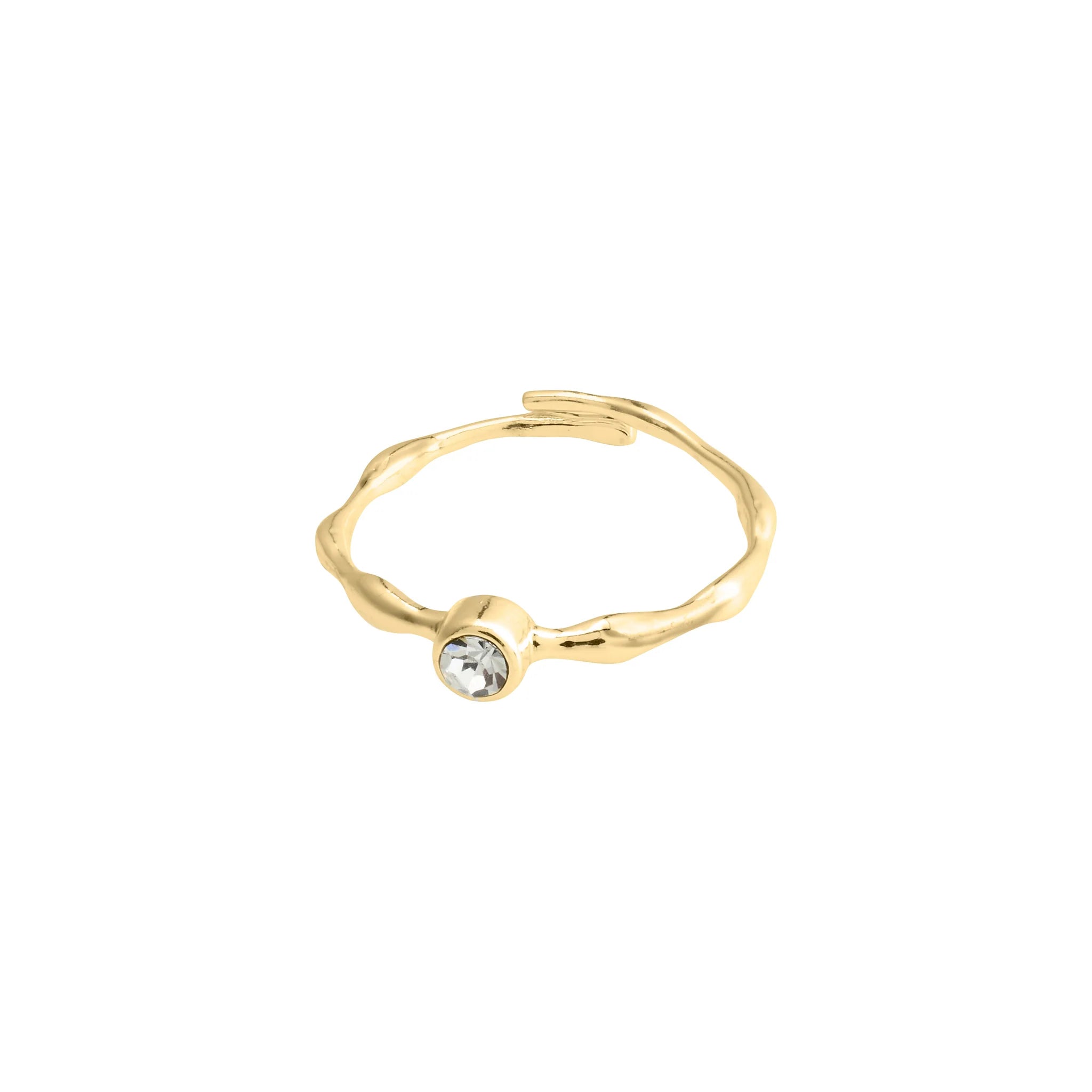LULU crystal hringur gylltur