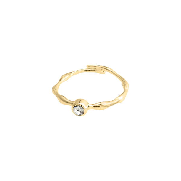 LULU crystal hringur gylltur
