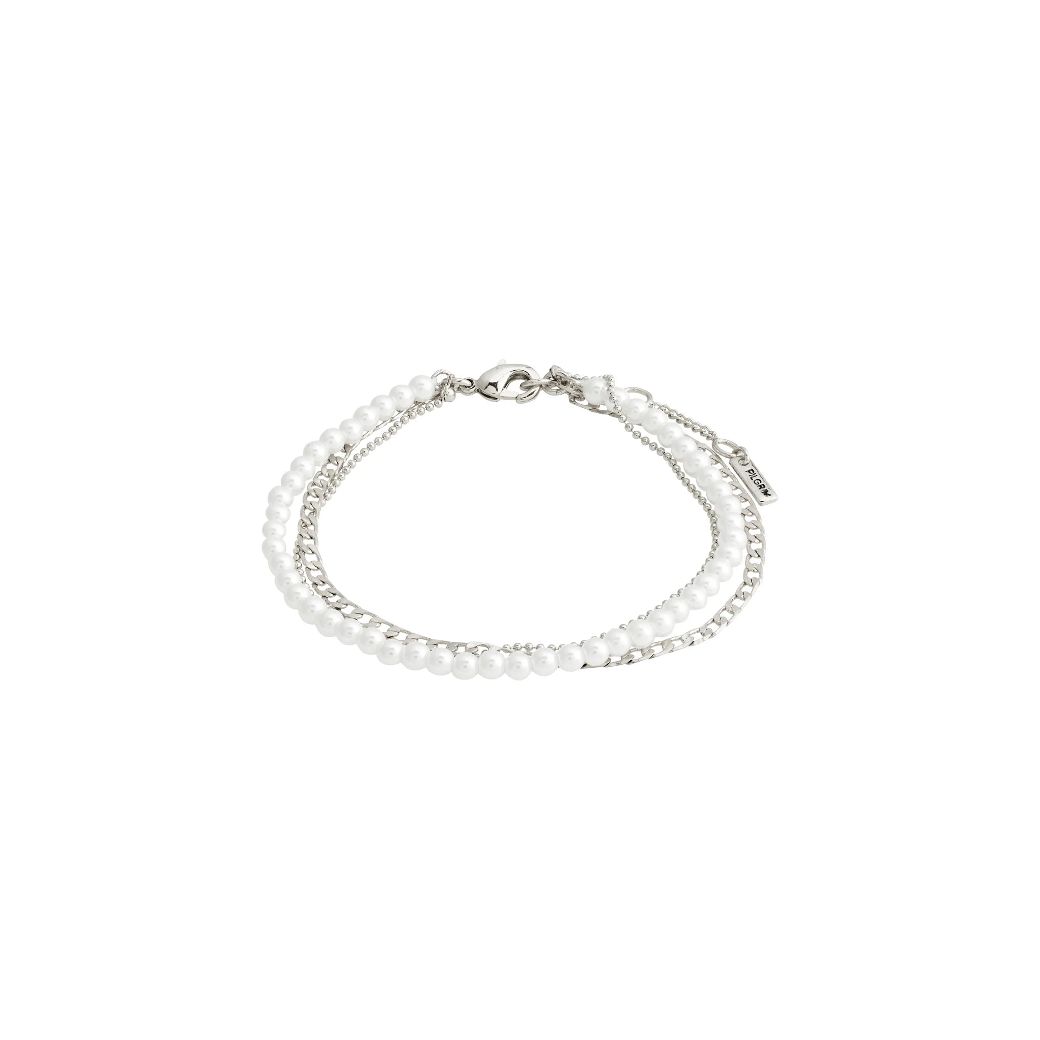 BAKER armband 3-in-1 silfrað
