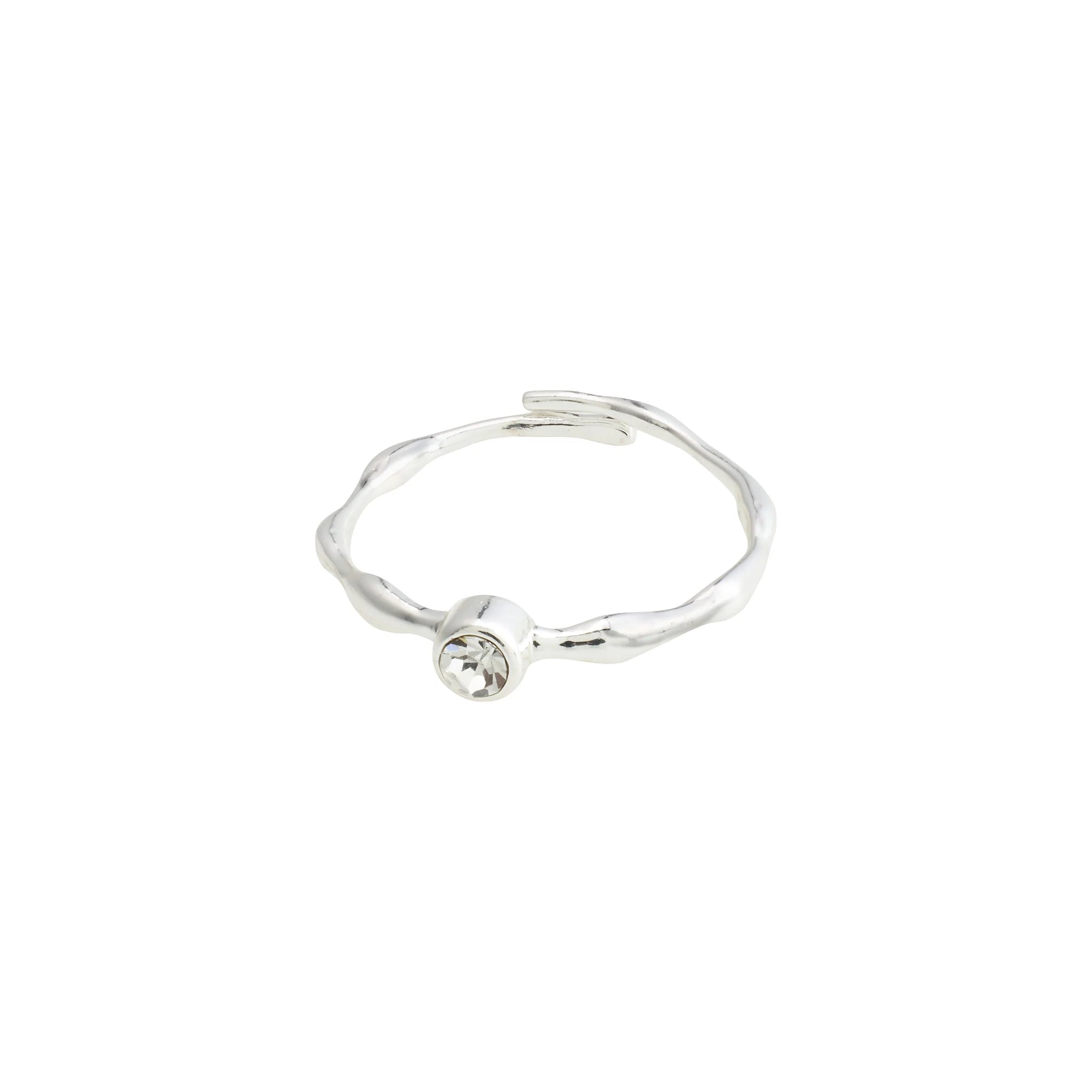 LULU crystal hringur silfur