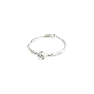 LULU crystal hringur silfur
