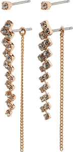 Jolene Chain Crystal 2/1 Rosegold