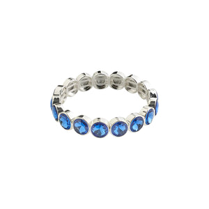 CALLIE crystal armband blue/silfur