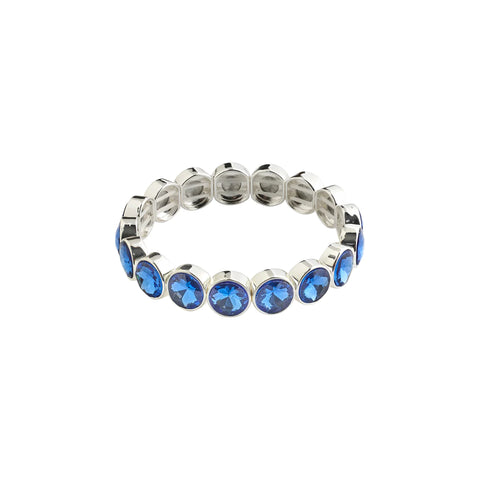 CALLIE crystal armband blue/silfur