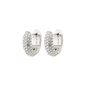 LONA  chunky crystal  hoops silfur