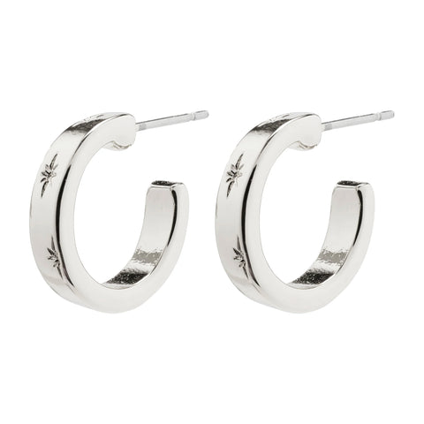 Efia Huggie Hoops silfur
